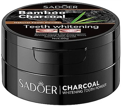 Зубной порошок для отбеливания с бамбуковым углем - Sadoer Bamboo Charcoal Whitening Tooth Powder 60g (1378822-22562041)