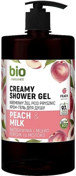 Крем-гель для душу "Персик та молоко" з помпою - Bio Naturell Peach & Milk 946ml