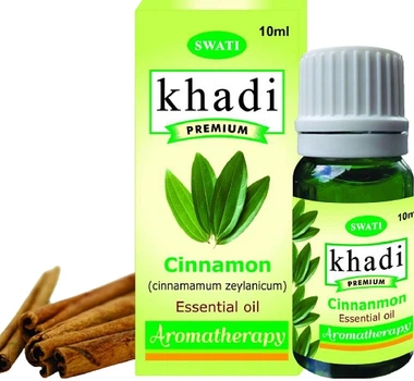 Чиста ефірна олія "Кориця" - Khadi Swati Premium Pure 100% Essential Oil Cinnamon 10ml (1362574-13950811)