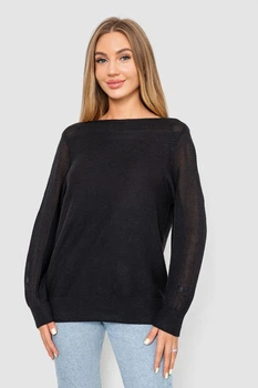 Кофта женская с манжетами, цвет черный, 244R999, One size