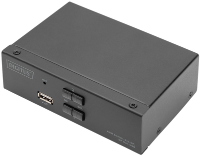 Відеокомутатор DIGITUS KVM 2x1 DP, DP Out, USB, 4Kx2K@60Hz (DS-12851)