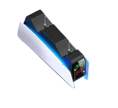 Станция для PlayStation 5 PS5 DualSense на 2 геймпада с LED RGB подсветкой Белый p1 (52110305)