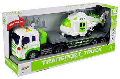 Autotransporter LEAN Toys z helikopterem 1:16 (5904665996829)