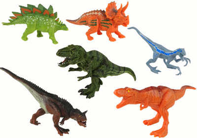 Zestaw do zabawy LEAN Toys Dino Park Helikopter + Dinozaury 8 szt z akcesoriami (5905679074909)