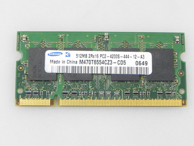 Оперативная память для ноутбука Samsung PC2-4200S-444-12-A3 SODIMM DDR2 512MB PC2 (03717) Б/У
