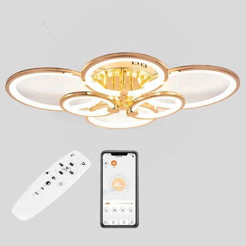 Потолочная LED люстра, светильник светодиодный золото Sunlight 5332/2+2+2