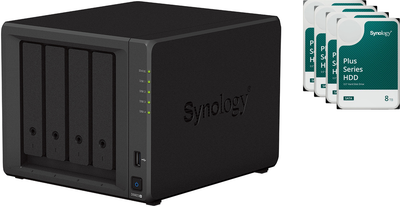 Мережеве сховище Synology 4BAY DS923 + Жорсткий диск Synology Plus 8TB 5400rpm 256MB HAT3310-8T 3.5 SATA III 4 шт (комплект)