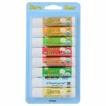 Набір органічних бальзамів для губ, Sierra Bees Organic Lip Balms Combo Pack, 8 в упаковці, 4,25 г кожний