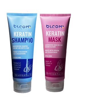 Комплект для домашнього догляду BLOOM Keratin Shampoo 250 ml + Keratin Mask 250 ml