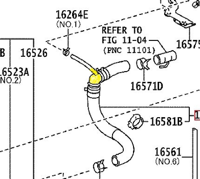 16571-26160 Toyota Тройник из нержавеющей стали