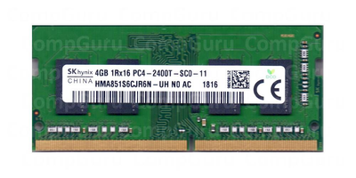 Оперативная память для ноутбука Hynix DDR4 4GB 2400MHz SO-DIMM 1Rx16 PC4-2400T (HMA851S6CJR6N-UH)