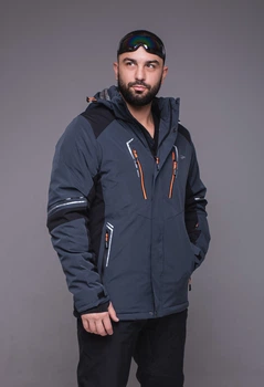 Горнолыжная мужская куртка батал Master Case черная 6XL (2361)