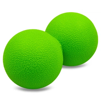 Мяч массажный двойной для МФР и самомассажа Zelart Duoball Зеленый (12,5 x 6 см) (FI-8234)