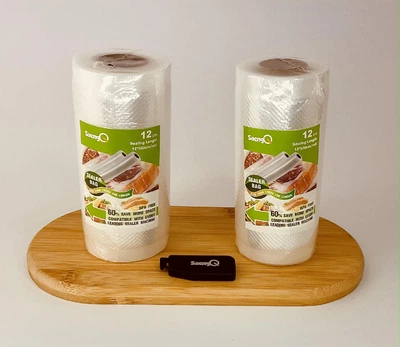 Пакети в рулоні для вакуумного пакувальника 2 шт 12х500 см S5191-12CM-2PC