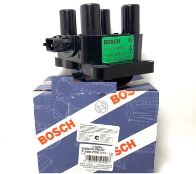 Модуль зажигания 2108-15, 2123, 1117-19 8V BOSCH (3 контакта) 2111-3705010 (катушка калина, нива шевроле)