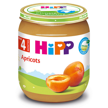 Органічне фруктове пюре Hipp Абрикоси 125 гр з 4 місяців
