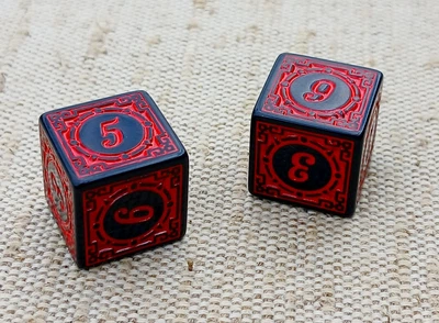 Игральные кости с цифрами для настольных и азартных игр,акриловые,d 16мм.