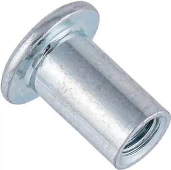 Гайка snapt мебельная, "Эриксона", плоская головка, цинк белый, M8/20x16, SW5 25 шт (3013100732)
