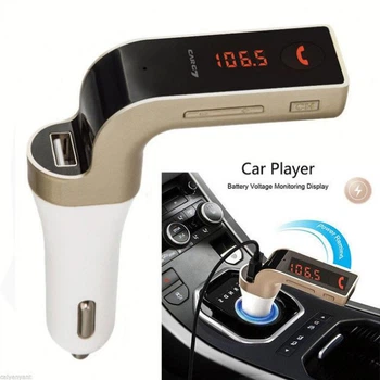 Автомобильный FM модулятор Car G7 FM Modulator Bluetooth. WO-532 Цвет: золотой KordMart (TL271195ws14712-1-1)