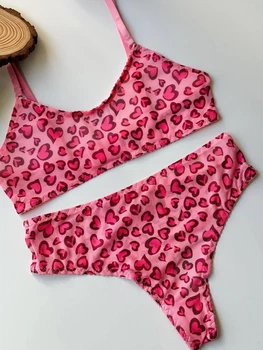 Комплект женского белья с сердечками SM2271гн Simply sexy розовый