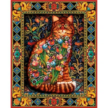 Игрушка «Кошка» 20х30, алмазная мозаика для детей (арт 13049)