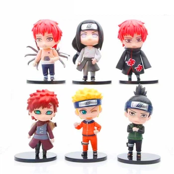 Игрушка Подвижные статуэтки фигурки Naruto (6шт) : Гаара, Шикамару, Наруто Узумаки и др. для детей (арт 9124)