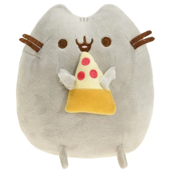 Игрушка Пушин кэт Pusheen cat с пиццей мягкая игрушка для детей (арт 12790)