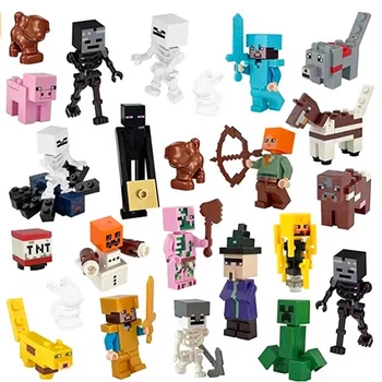 Игрушка Меганабор 24 штуки - Мобы и Крипер для Конструктора фигурки Герои Майнкрафт для детей (арт 11907)