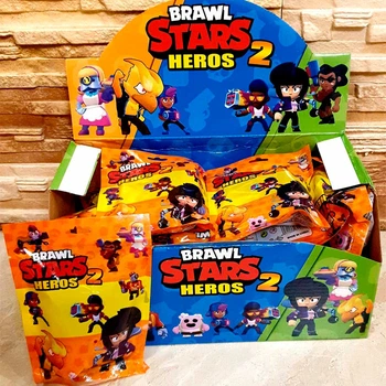Игрушки Brawl Stars 2 (1 фигурка+2карточка), супергерои игры Бравл Старс. для детей (арт 8703)