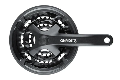 Комплект шатунів ONRIDE Trio 920P, під квадрат, 175 мм, 44-32-22Т, на 9 шв., чорний