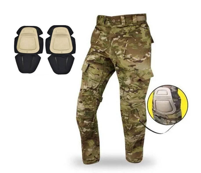 Комплект Штаны огнеупорные Army Combat Pant FR W2 OCP Scorpion Multicam Размер M Medium Regular + наколенники Crye Precision