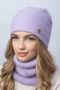 Шапка женская Flirt Жаде One size на флисе Сирень