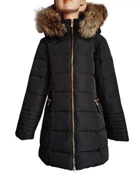 Пуховик для девочки Fracomina mini 1016 черный 128-130