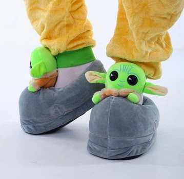 Тапочки Кігурумі іграшки Kigurumi Майстер Йода Зоряні Війни домашні плюшеві Чоловічі Сірий 36-43 (М753137)