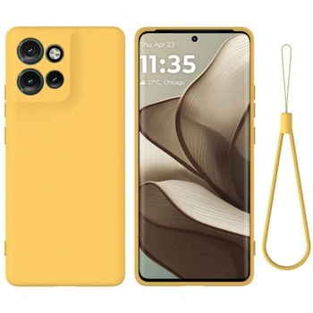 Силиконовый (TPU) чехол Deexe Silicone Case для Motorola Edge 50 Neo / Edge 60 Neo - Yellow