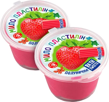 Упаковка мила пластиліну Bath Sweets Rainbow Полунична Фантазія 100 г х 2 шт (2000000098880)