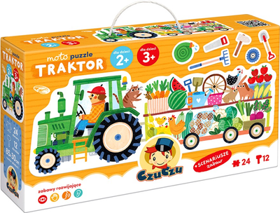 Puzzle CzuCzu Moto puzzle Traktor 24 elementy (5902983493211)