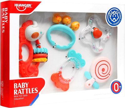 Набір великих брязкальце Huanger Baby Rattles 5 шт (5901384726980)