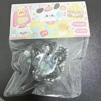 Игрушка-антистересс Squishy Сквиши Таба Лапка Котика прозрачная
