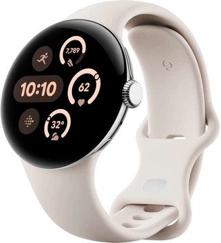 Смарт-часы Google Pixel Watch 3 Wi-Fi 41mm Polished Silver