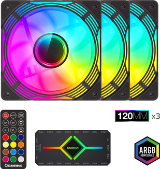 Кулер для корпуса Gamemax KF300 BK