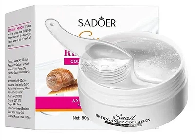 Патчи для глаз с коллагеном - Sadoer Snail Reorganize Collagen Eye Mask 60шт (1347474-22805458)