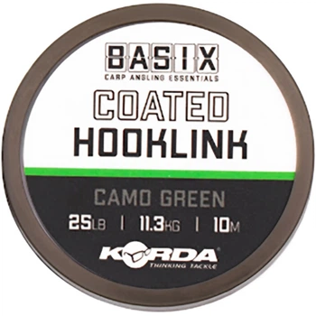 Поводковий матеріал Korda Basix Coated Hooklink Camo Green 10м 25lb KBX011