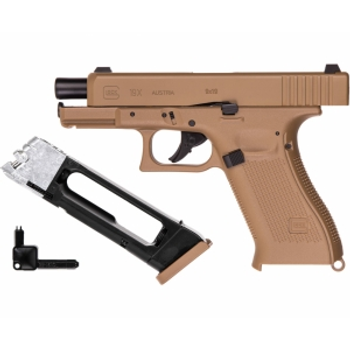 Пневматичний пістолет Umarex Glock 19X TAN Blowback кал.4,5мм (з затворною затрим