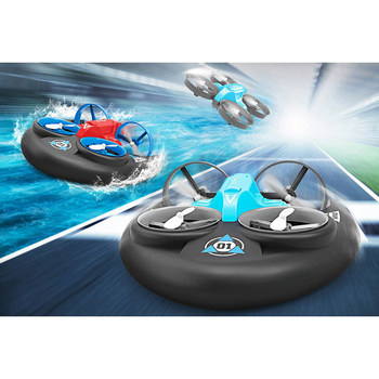 Квадрокоптер JJRC H101 Vehicle Drone Boat 3in1 Red-Blue [119036]