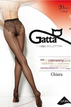Колготки, 20 den Gatta 2(S) Чёрный-красный (Czarny-czerwony) (105120)