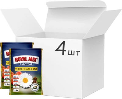 Торфяной субстрат Royal Mix универсальный 2.5 л 4 шт (2017112460)