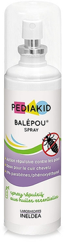 Натуральний спрей проти вошей та гнід, для дітей від 3 років - Pediakid 100ml.