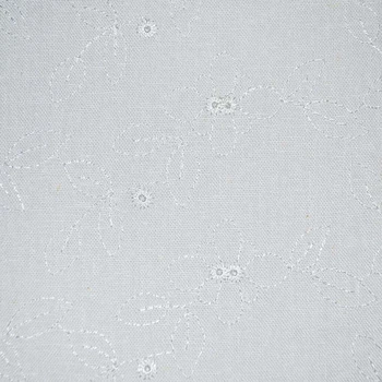 Лен белый с вышивкой (12601.001)