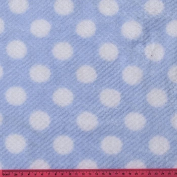 Велсофт двухсторонний рельефный голубой в белый горох ш.160 (23241.004)